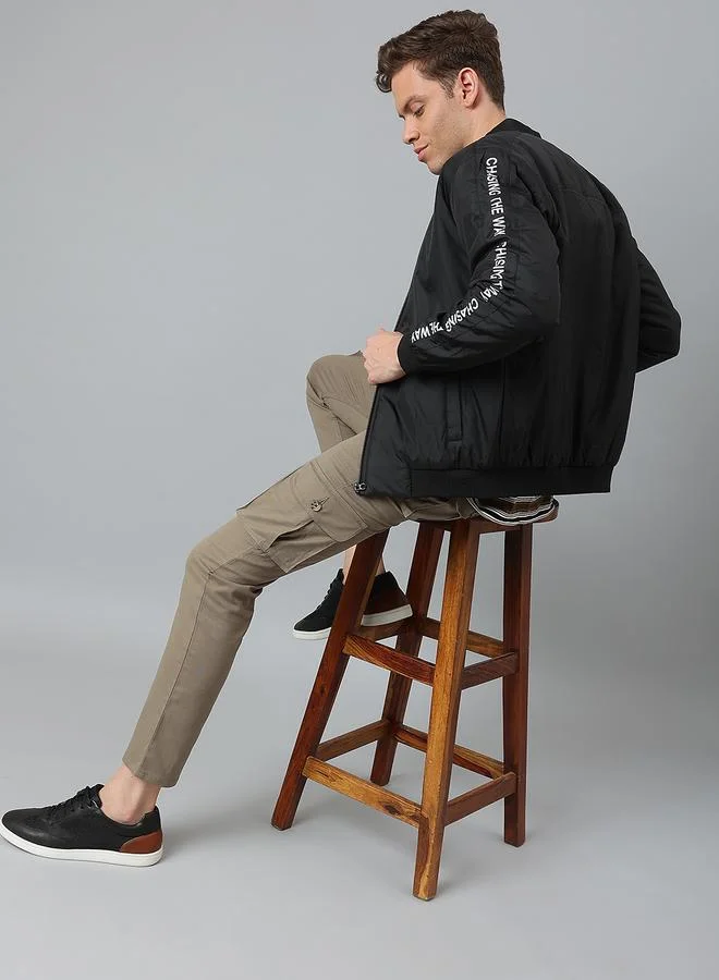 Dennis Lingo  Men Printed Panel Outdoor Bomber Jacket for Men | Best Price UAE
